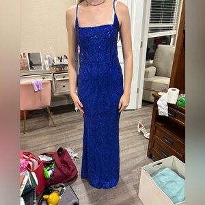 Blue prom dress